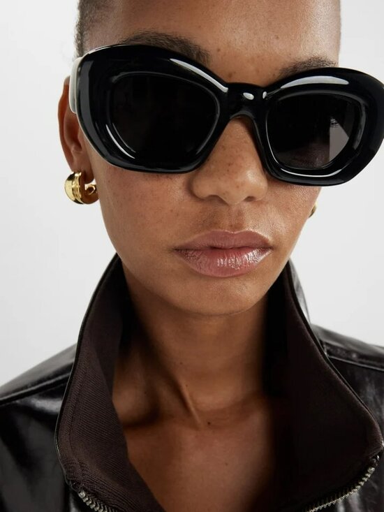 Loewe INFLATED Women Sunglasses – Black/Smoke Cat Eye Frame (LW40117I 01A) main image 9